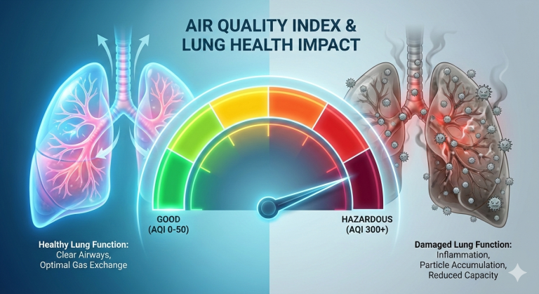 Understanding Air Quality Index (AQI) & Its Impact on Respiratory Health !