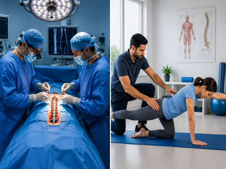 Spine Surgery or Physiotherapy